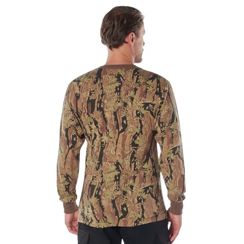 Image of Rothco Long Sleeve Camo T-Shirt | Rugged Camouflage Crew Neck T Shirt, Comfortable Casual Tee for Men & Women
