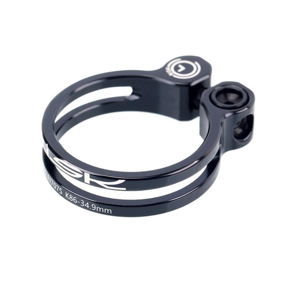 Xgsuzne 34.9Mm Black Cycling Seat Clamps 31.8Mm 34.9Mm Ultralight Bicycle Seat Post Clamp 3 Colors Aluminum Alloy Bike Seatpost Clamps Mtb Seat Clamping Clip Seat Post Clamp(34.9Mm Black)