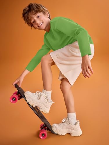Image of Haloumoning Kids Boys Long Sleeve Crewneck T-Shirts Tee Tops 5-14 Years