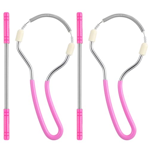 TIESOME 4 Pcs Spring Facial Hair Removers for Women, Spring Manual Epilator Face Hair Remover with Handle Hair Removal Threading Tools