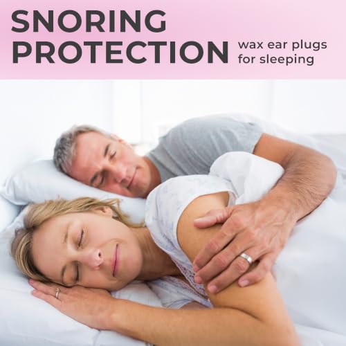 Image of Peace&Quiet PQ Wax Ear Plugs for Sleeping, Swimming - 50 Soft Noise Cancelling Silicone Gel Wax Earplugs for Sleep and Swimmers, Ear Protection with Sound Blocking Level of 32 Db,