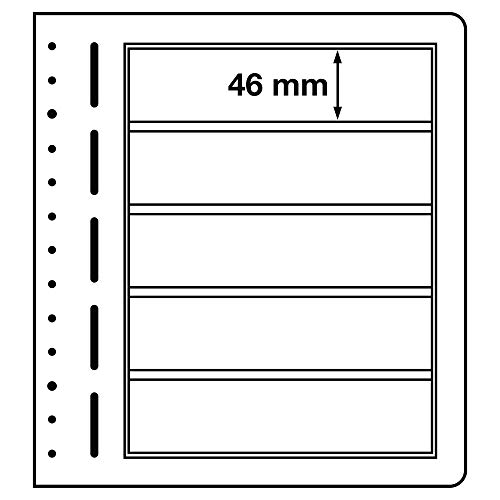Feuilles neutres LB LEUCHTTURM à 5 compartiments 190x46 mm pour classement