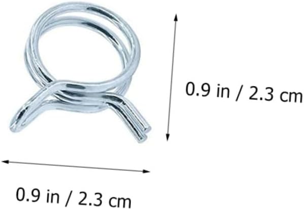 75pcs Double Wire Steel Hose Clamps Assortment Kit Φ6.7-φ23mm Stainless Steel Tube Clips for Fuel Lines Water Pipes Automotive Repair