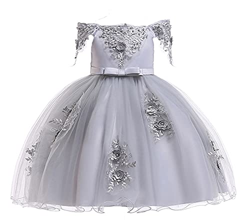 Beads Girls Dresses Princess Dress Wedding Party Bridesmaid Dress Prom Gowns with Sleeves Age 3-10 Years