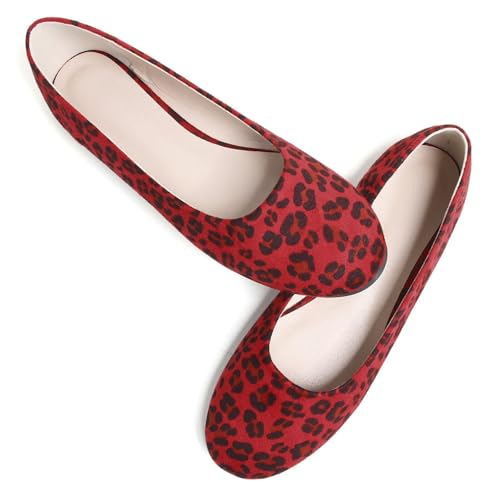 Image of Dear Time Women's Flats Comfortable Slip On Ballet Flats Soft Solid Casual Shoes