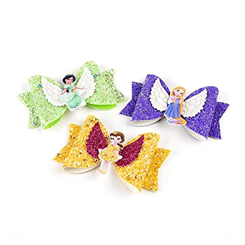 8 Pieces Pack Small Hair Clips For Little Girls 3Inches Sequin Cloth Bows Hair Clip For Little Girls And Teens Toddlers, Assorted Styles Clips For Girls #TOP2