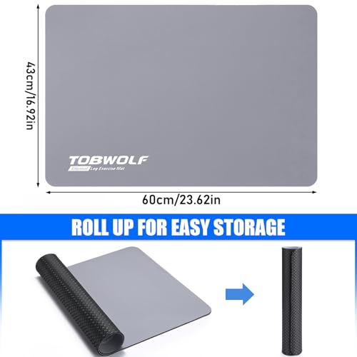 Image of TOBWOLF Non-Slip Workout Mat for Ellipse Leg Exerciser, Ellipse Machine Mat, Exercise Mat for Under Desk Ellipticals, Suitable for Electric Seated Foot Pedal Exerciser, Stability & Floor Protection