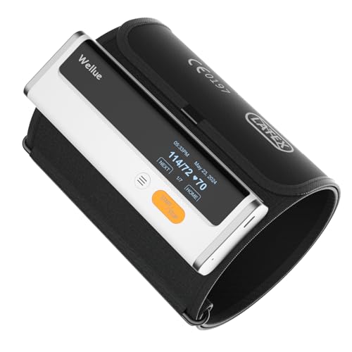 Wellue Bluetooth Blood Pressure Monitor for Home Use, Upper Arm Blood Pressure Machine with Cuff Size 8.6'-16.5', Portable Digital BP Monitor with Free APP for iOS & Android, Reports Shareable