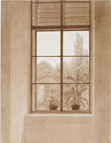 Póster de ventana al parque de Friedrich para decorar un salón luminoso de 60x90cm
