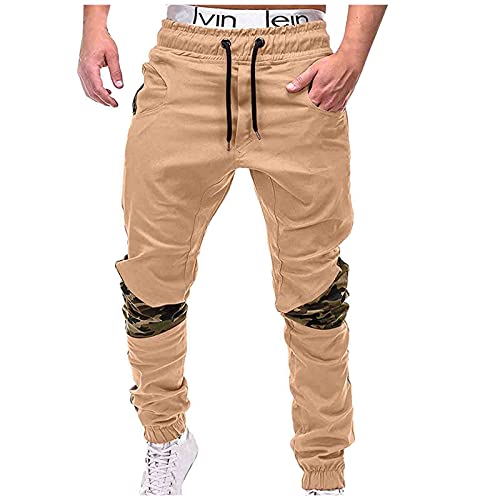 Hatop Mens Fashion Joggers Sports Pants - Cotton Camo Clock Bolck Cargo Pants Sweatpants Trousers Mens Long Pants