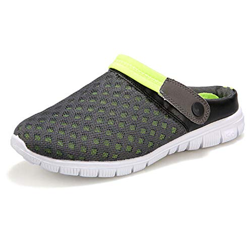 Sabots Homme Femme Unisex Chaussures De Couple Mules Plastique Plage Hopital Jardin ÉTé Pantoufle Anti-Glissement Ete Confortable Sandale Bain AntidéRapante Sport Rose Belu Noire (Vert, EU:42=CN:43)