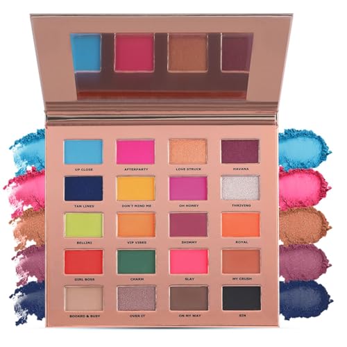 Image of Glam21 Muse Eyeshadow Palette | Highly Pigmented |20 Selected Shades| Highly Pigmented Matte& Shimmer | Long-Lasting, Crease-Free Formula Shades | Professional & Everyday Eye Makeup- 30gm| 02- Divine