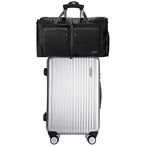 80L Duffle Bag Foldable Lightweight Cargo Duffel Bag for Camping,Gym Bag for Men and Women (Black)