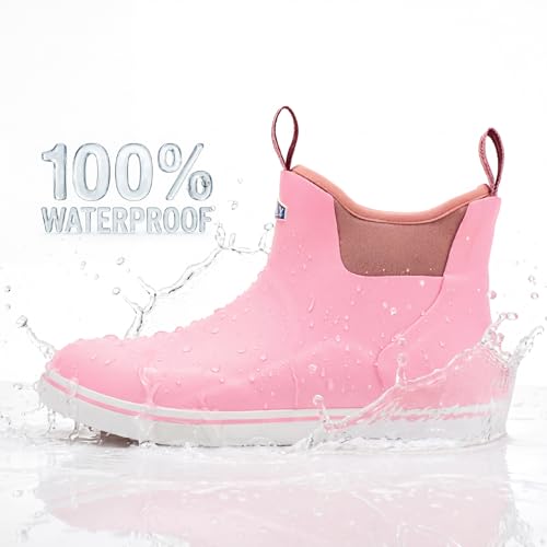 Image of SUREWAY Women's Deck Boots Professional Non-Slip Fishing & Ankle Deck Boot Waterproof Rain Boots