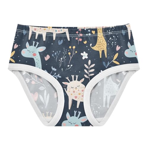Wusikd Cute Giraffes Girls' Underwear Cotton Girls Briefs Soft Toddler Underwear 2T