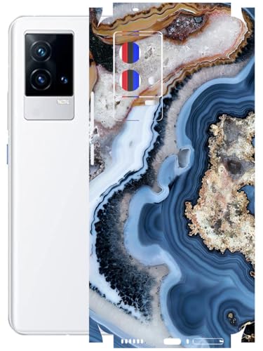 Image of AtOdds - Full Body Back Screen Guard Protector Film - Lamination Wrap Skin Sticker Compatible with IQOO 9 | Scratchproof Matte Finish (Floor Marble)