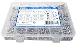 iexcell 660 Pcs #6-32UNC #8-32UNC #10-24UNC Stainless Steel 304 Hex Socket Button Head Cap Screws Bolts Nuts Washers Assortment Kit