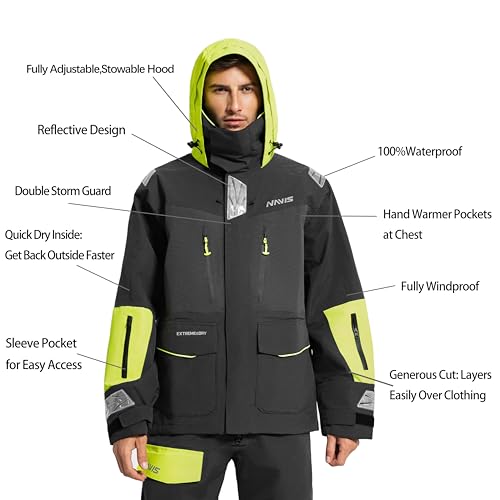 Men’s Offshore Sailing Jacket – 3L-Gore Pro-Tex Waterproof Foul Weather Gear for Coastal & Ocean Sailing3