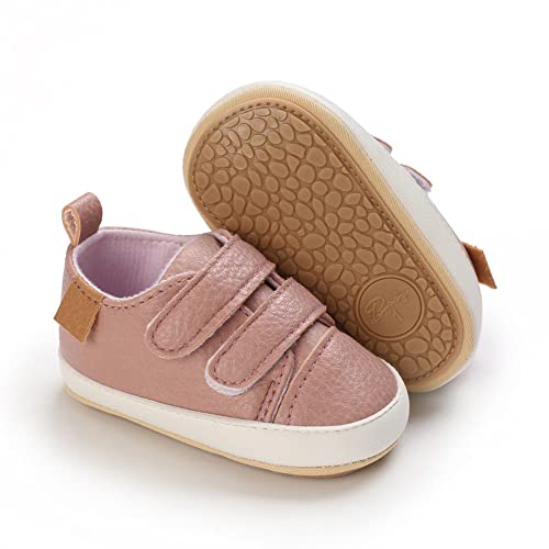 Image of Clowora Baby Boys Girls Shoes Non-Slip Rubber Sole Sneakers Infant First Walking Toddler Crib Shoes Newborn Loafers Flats.