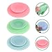 Luxshiny 3pcs Double Sided Suction Cups Silicone Tableware Sucker Pad for Boys and Girls Toddlers Elderly Non-Slip and Drop Resistant