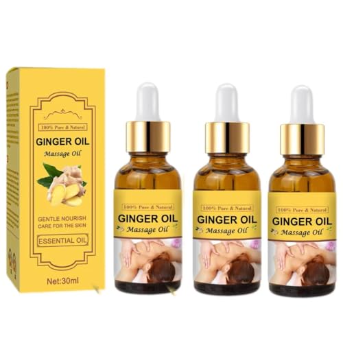 Aceite de Masaje Profesional de Jengibre | Recuperación Muscular, Desintoxicación y Luminosidad de la Piel | Calidad Spa con Gotero para Gua Sha y Terapia (100 ml)