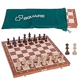 Square   Professionnel Échecs en Bois | Tournoi 5 Acajou + 2 x Dames   Jeu d'échecs   Échiquier en Bois