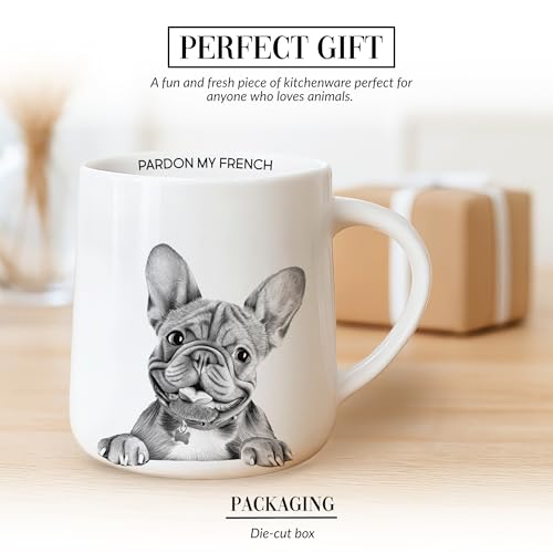 Taza de cerámica Pavilion Gift Company 17 oz blanco miniatura 3