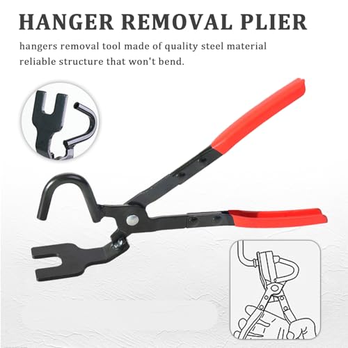Image of Exhaust Hanger Removal Tool Kit with 2PCS 4 Hole Exhaust Hangers,Universal Exhaust Hanger Pliers for Quick Removal Muffler Hanger,Essential Exhaust Hanger Tool Car Accessories