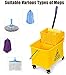 Nightcore Commercial Mop Bucket and Side Press Cleaning Wringer Portable Trolley On Wheels,All-in-one Tandem Floor Cleaning,Wavebrake. Ideal for Household,Commercial (21 Quart)