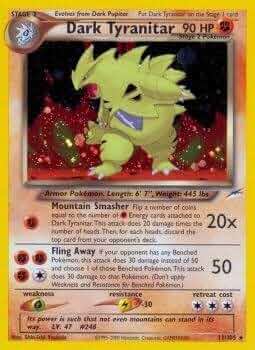 ポケモンカードゲーム neo Tyranitar Shining Tyranitar 2002 Neo Destiny #113/105 1st Edition Holo