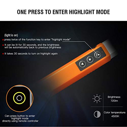 image for DAUERHAFT Handheld Fill Light,Portable Handheld LED Video Light,Adjust