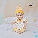 Cloveray Reborn Baby Doll, 12-Inch Realistic Newborn Baby Doll, Full-Body Vinyl Baby Dolls for 3+ Ages, Gifts, Collect (Yellow(Open Eyes))