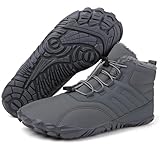 Giltpeak Men's Women's Winter Barefoot, Hiking Boots Non-Slip Waterproof Barefoot Shoes(Grey,Women7/Men5)