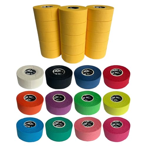 Image of Ringside 1 inch Athletic Trainers Tape, 15 Rolls, Adhesive Cotton, Gold | 30-foot roll, USA Boxing Compliant, High Adhesion, Low Residue, Boxing, MMA, Football, Soccer, Muay Thai & Kickboxing