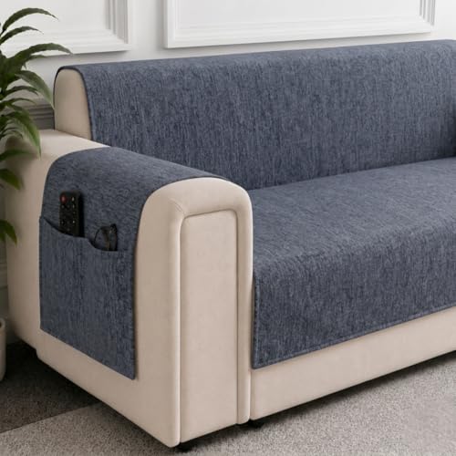 Image of STITCHNEST 'LuxeFit Series' 2 Seater Sofa Cover | Full Coverage with Armrest Pocket | Elegant Woven Fabric, Washable & Durable for Modern Living