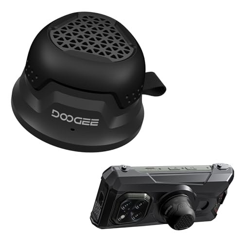 DOOGEE Small Magnetic Bluetooth Speaker with 12 Hrs Ultra-long Battery Life, IP66 Waterproof,Mini Wireless Stereo Surround Sound Bluetooth Speaker for Phone,Outdoor,Shower,Gift,TWS Pairing,Black