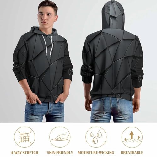 Pull à capuche avec poche style technologique moderne finitions haut de gamme