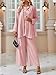 Womens 3 Pieces Lace Pant Suits Mother of Bride Dressy Elegant Sets Wedding Formal Outfits Pink