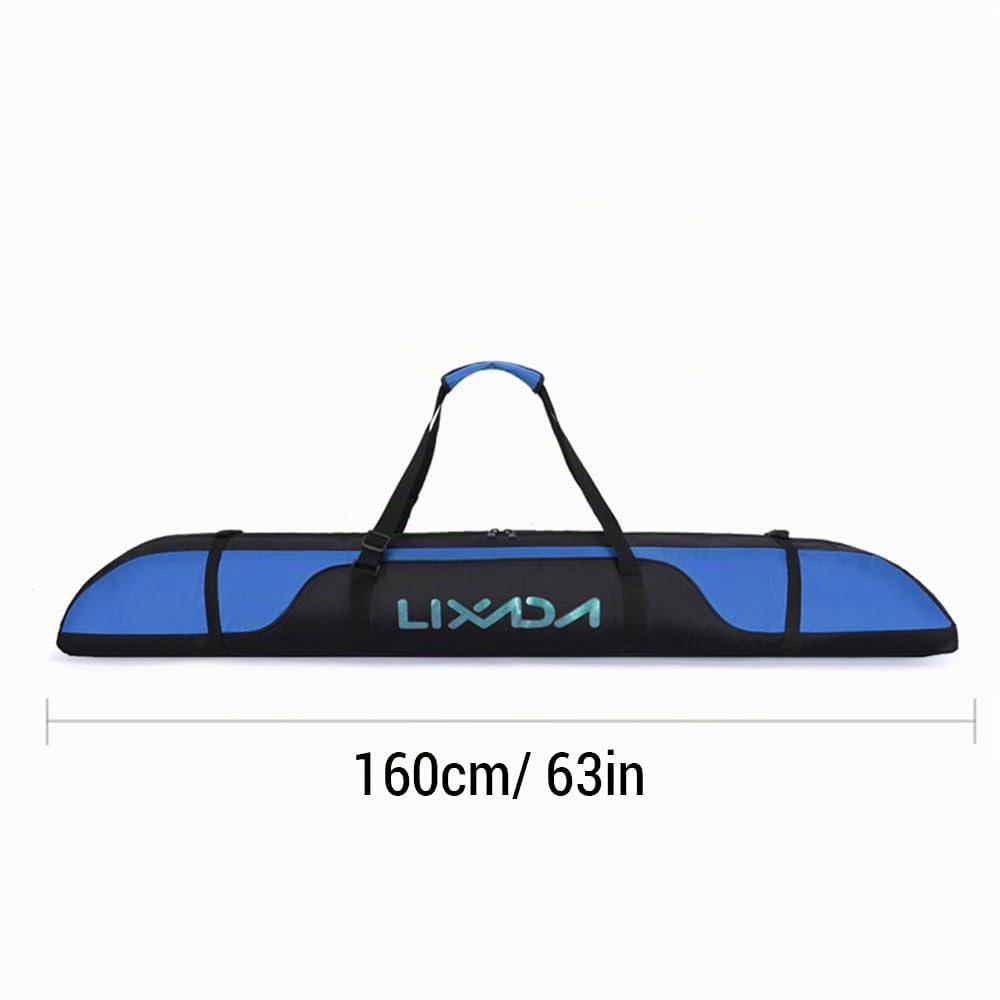 Lixada Bolsa de esquí, Impermeable Funda esquis para el Almacenamiento y el Transporte Durante el esquí 160cm