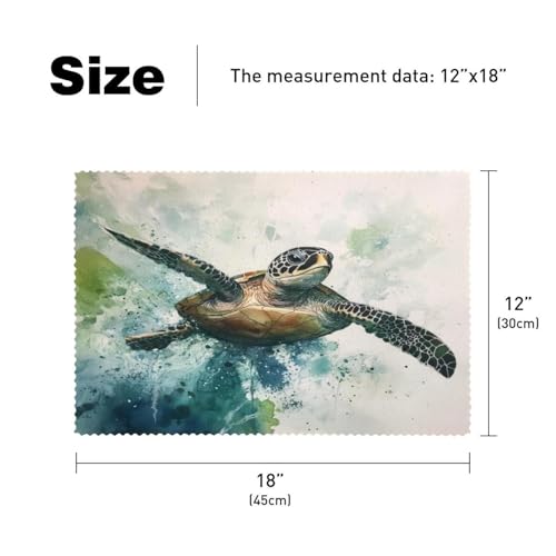 Sets de table tortue de mer antidérapants pour éviter les rayures et taches