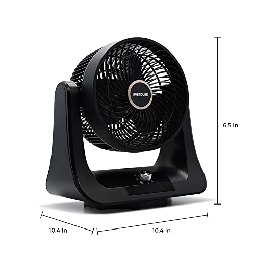 Everdure 9” Oscillating Desk Or Table Fan, 3 Speed Settings, Targeted Airflow Control, Low Noise, Portable, Personal Fan, Perfect Cooling Fan For Bedroom, Living Room, Home Office, White #TOP5