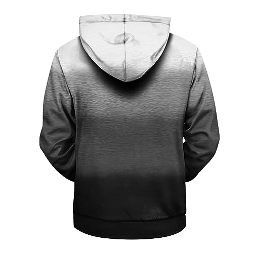 Ymosrh Men's Causal Hoodies, Long Sleeve Gradient Color Pullover Hooded Sweatshirts with Pocket, M-4XL2