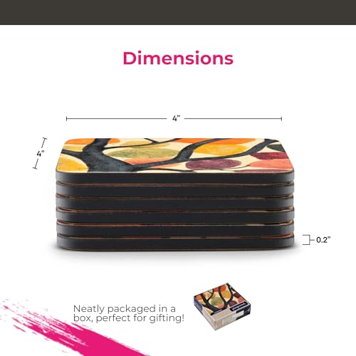 Pimpernel Dancing Branches Coasters, Set of 6 - Cosy Home Interiors Pimpernel Dancing Branches Coasters, Set of 6 - Image 9