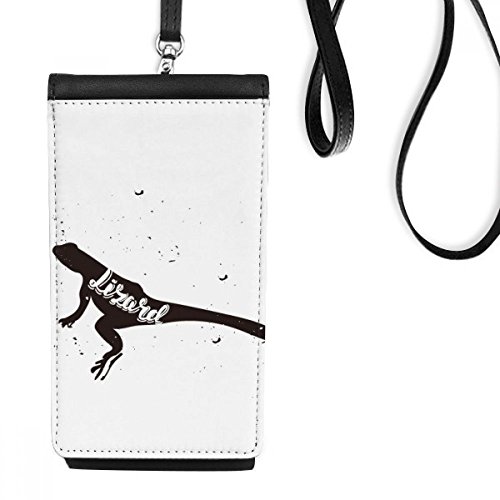 Lézard noir et blanc en cuir faux sac à main tour de cou pour vos balades urbaines