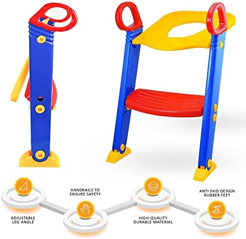 Toddler Baby Safety Potty Training Toilet Step Ladder Loo Seat Trainer System by Crystals®