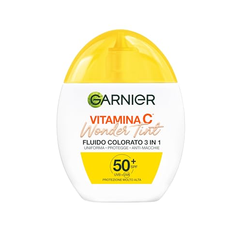 Garnier Wonder Tint Fluido Colorato 3 in 1 Vitamina C, SPF50+, Light, 40 ml