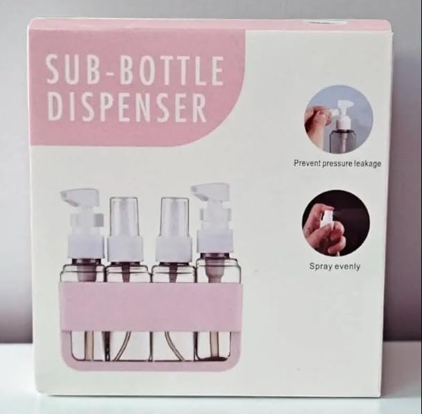 Pack OF 4 Pcs Travel Bottles Set Toiletries Clear Air Travel Containers Liquid Container Leak-Proof Compact, Easy to Use Convenient Travel,2x100ml lotion Pump Bottle, 2x50ml Spray Bottles-image-48