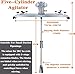 Power Mixer Pneumatic Agitator Clamp-On Drum Agitator Industrial-Grade Pneumatic Shaker Paint Stirring Tool，1 Ton/1000L 1HP Pneumatic Paint Mixer - Air Agitator for IBC Tank, Paint Stirring