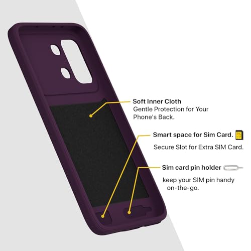 Image of Back Cover Infinix Note Edge 5G | MagFit Ring Design (Non-Magnetic) | Shockproof Case | Anti-Slip Grip | Raised Camera Edges | Slim Protective Case for Infinix Note Edge 5G (Purple)