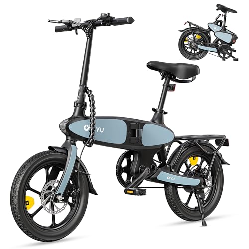 DYU C2 Bicicleta Eléctrica Plegable 250W, Ebike Urbana con Batería Extraíble 48V 7.5Ah, Marco de...